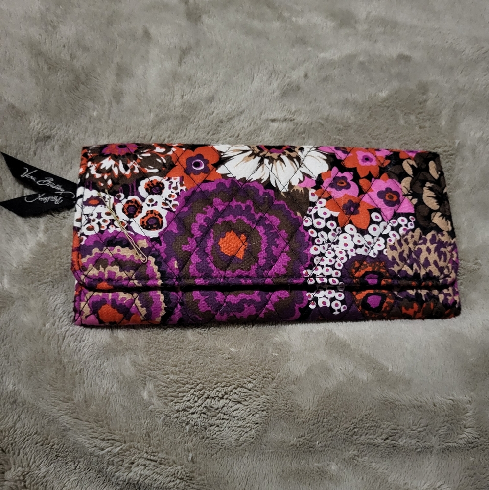 Vera Bradley Trifold Wallet in Rosewood